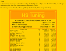 Tablet Screenshot of hstuning.minicooperklub.cz